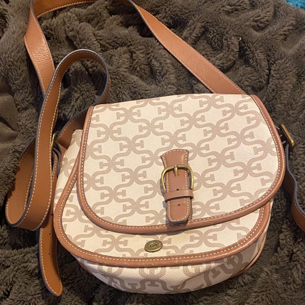 Sam Edelman Tan and Cream Crossbody Bag